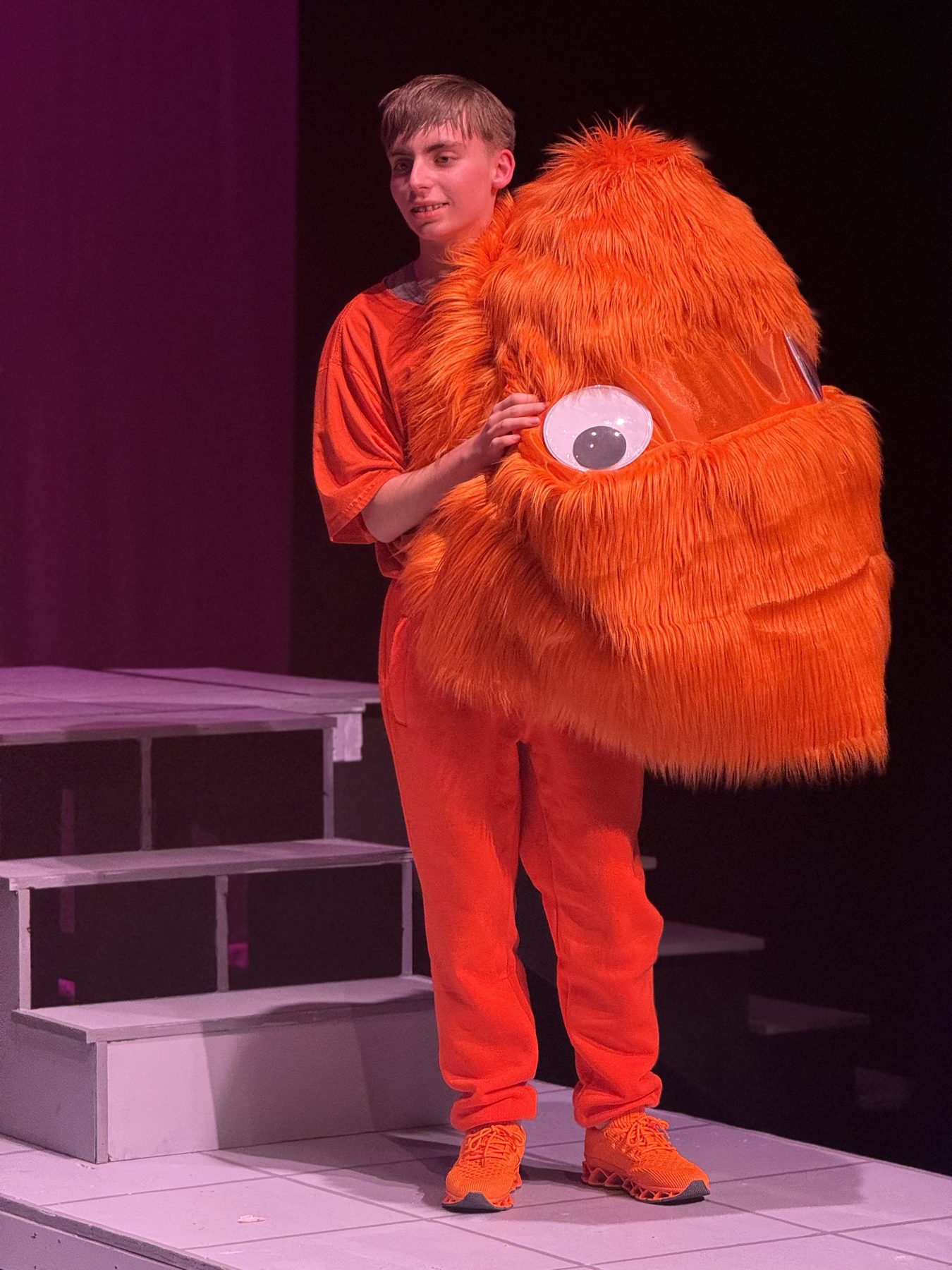 Van in costume as a Lorax-style character